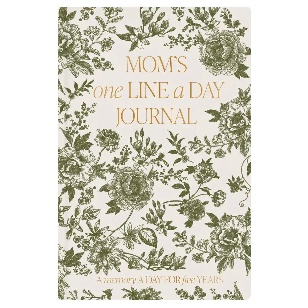 Mom’s One Line A Day Green Delft Leather Journal Notebooks