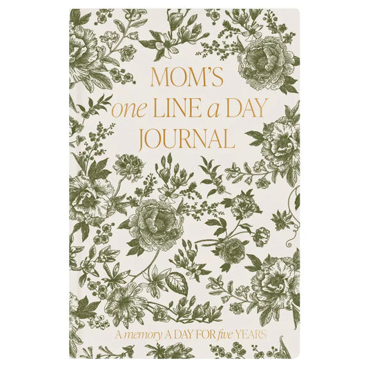 Mom’s One Line A Day Green Delft Leather Journal Notebooks