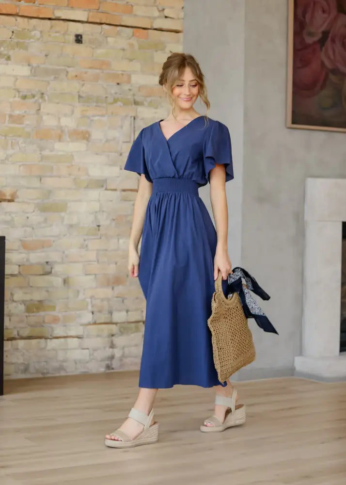 Montie Flutter Sleeve Maxi Dress IC Dresses