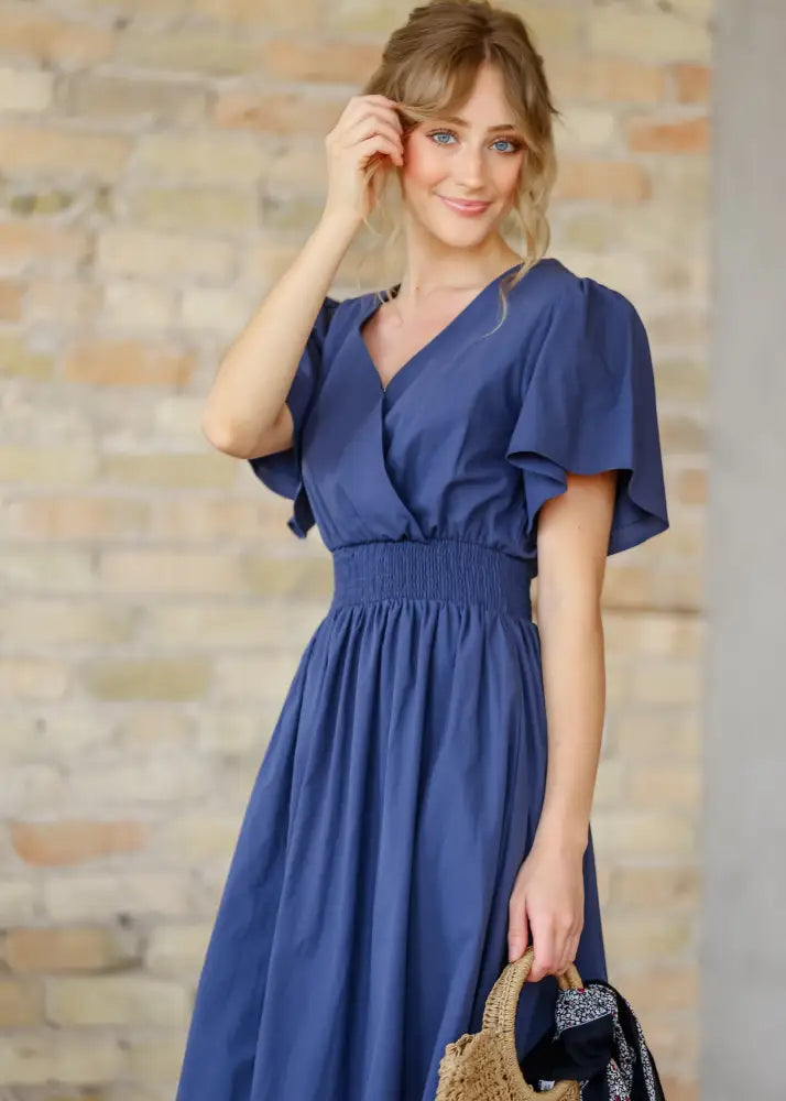 Montie Flutter Sleeve Maxi Dress IC Dresses