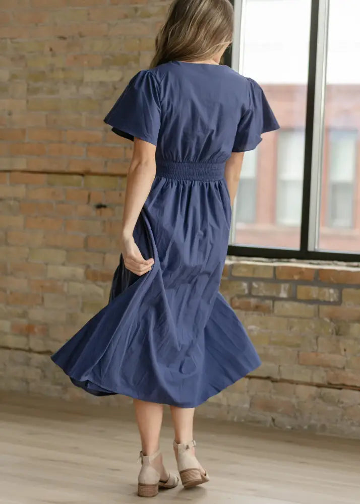 Montie Flutter Sleeve Maxi Dress IC Dresses