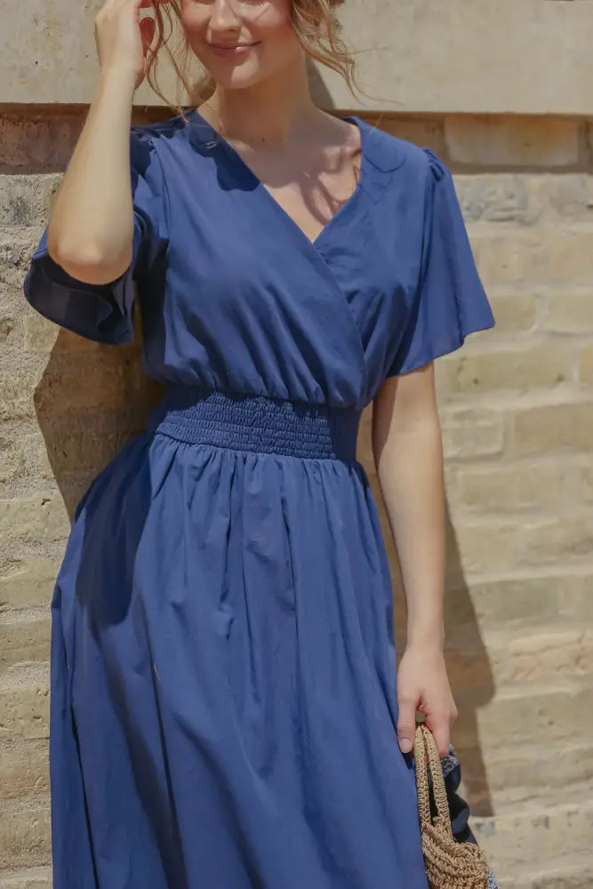 Montie Flutter Sleeve Maxi Dress IC Dresses