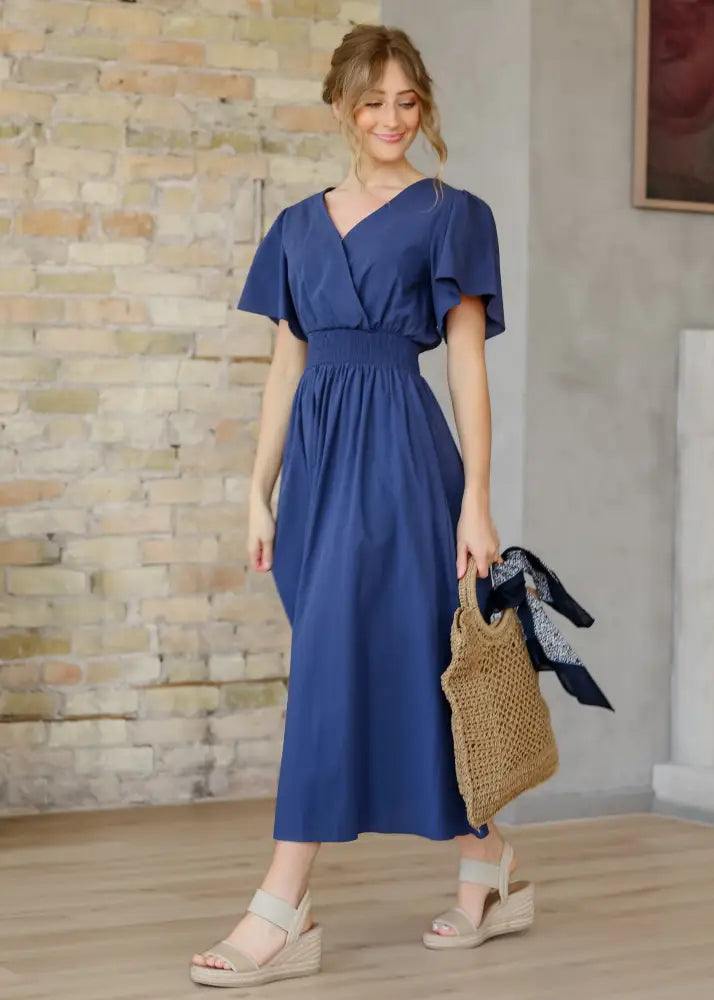 Montie Flutter Sleeve Maxi Dress IC Dresses