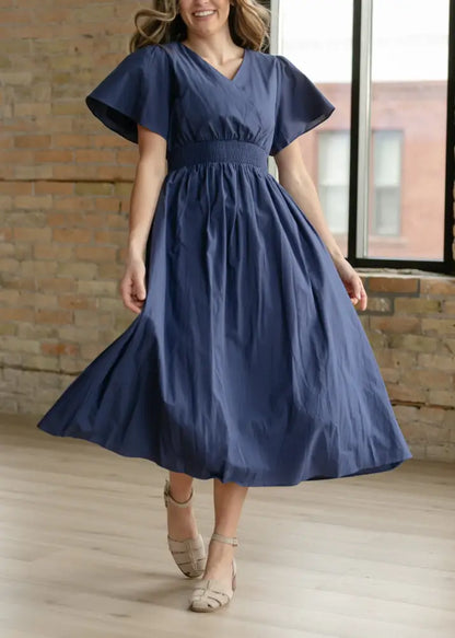 Montie Flutter Sleeve Maxi Dress IC Dresses