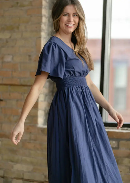 Montie Flutter Sleeve Maxi Dress IC Dresses