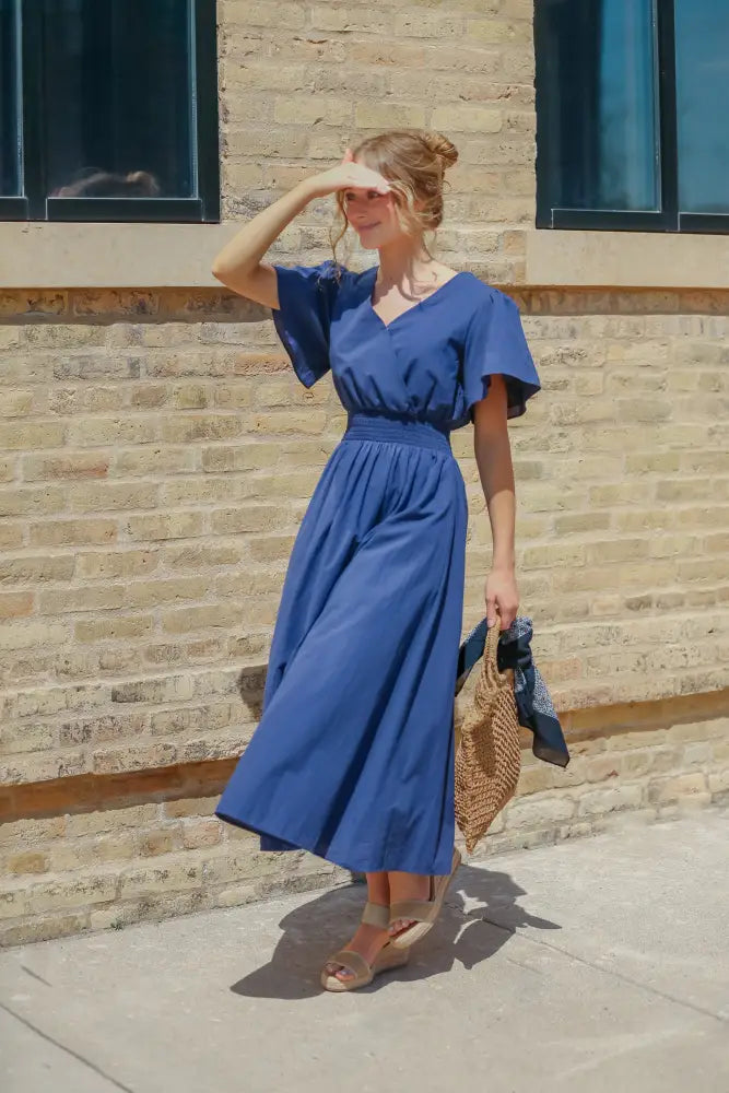 Montie Flutter Sleeve Maxi Dress IC Dresses