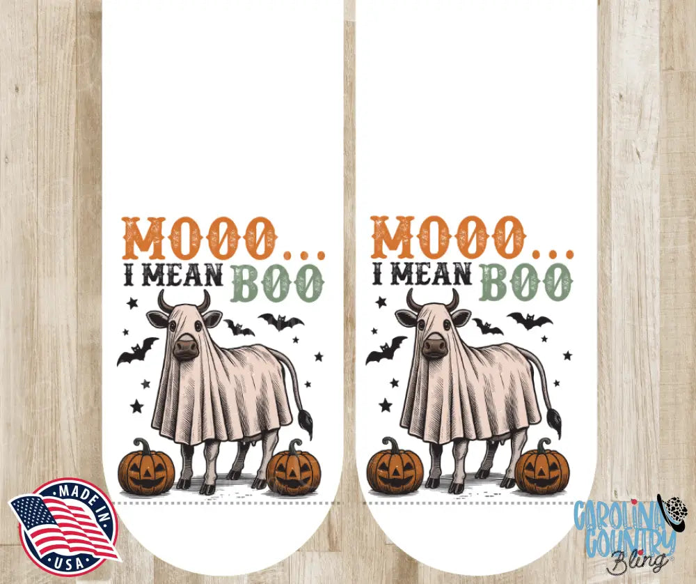 Moo... I Mean Boo – Multi Socks