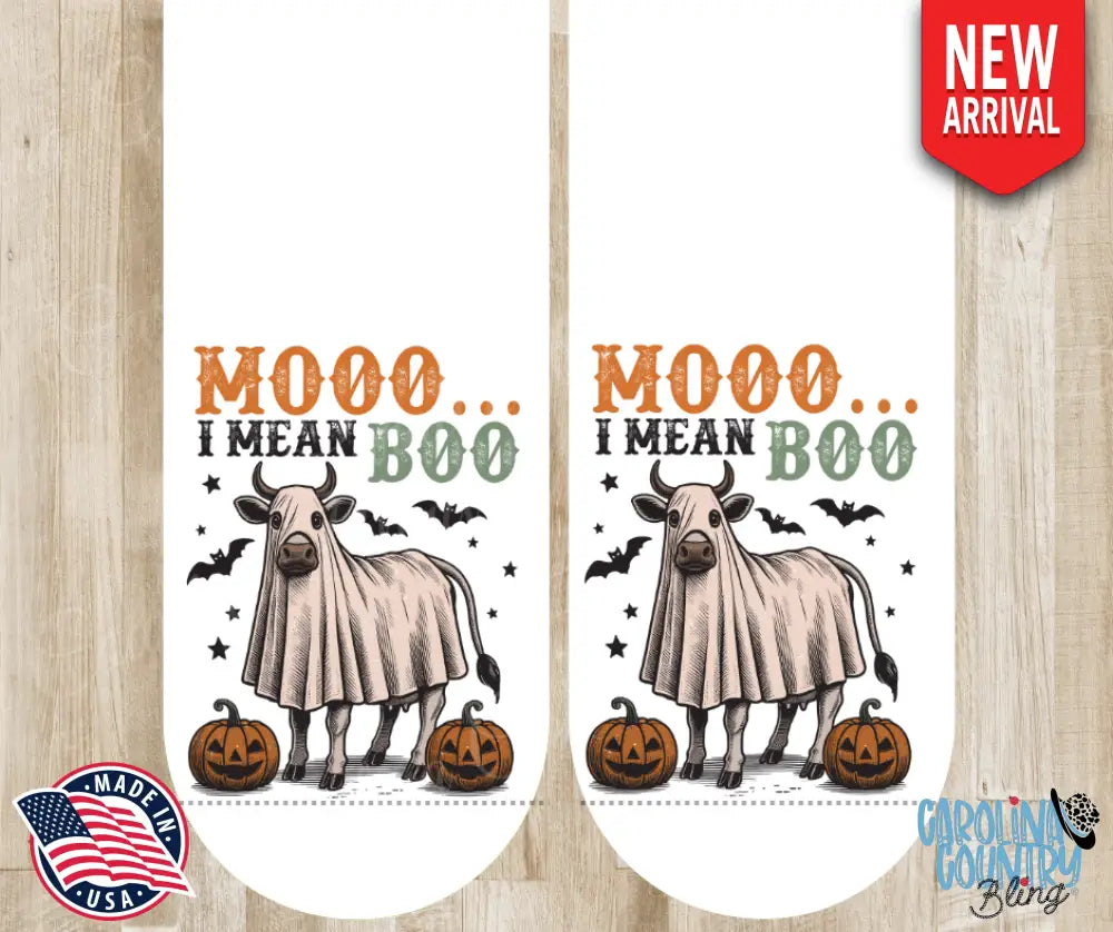 Moo... I Mean Boo – Multi Socks