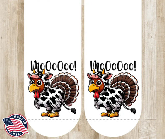Moo Turkey – White Socks