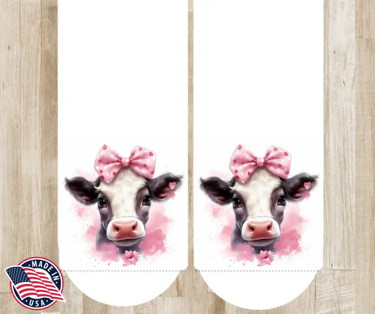 Moo You Pink Socks
