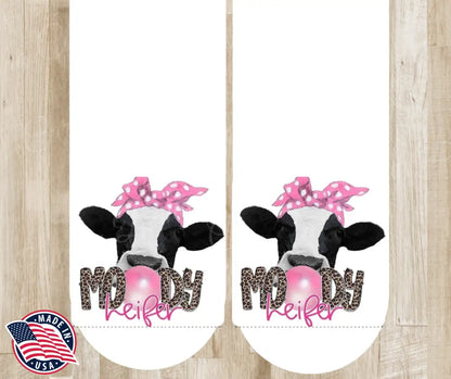 Moody Heifer Pink Socks