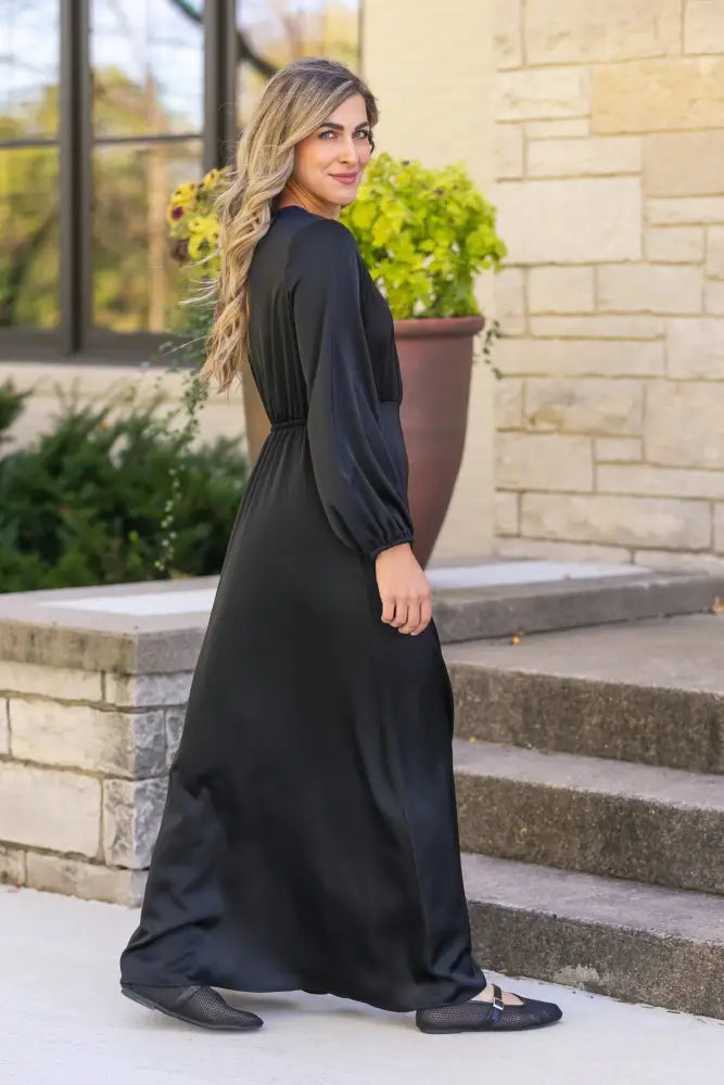 Muriel Satin Maxi Dress - FINAL SALE IC Dresses