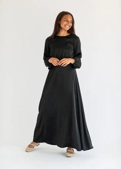 Muriel Satin Maxi Dress - FINAL SALE IC Dresses