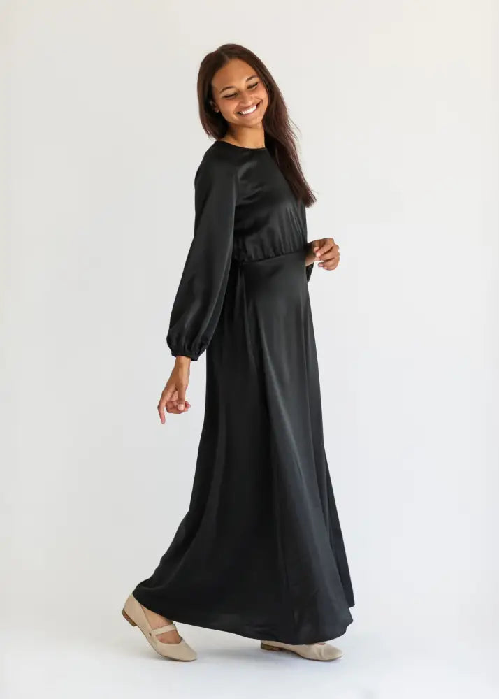 Muriel Satin Maxi Dress - FINAL SALE IC Dresses
