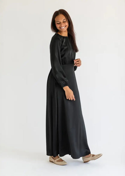 Muriel Satin Maxi Dress - FINAL SALE IC Dresses