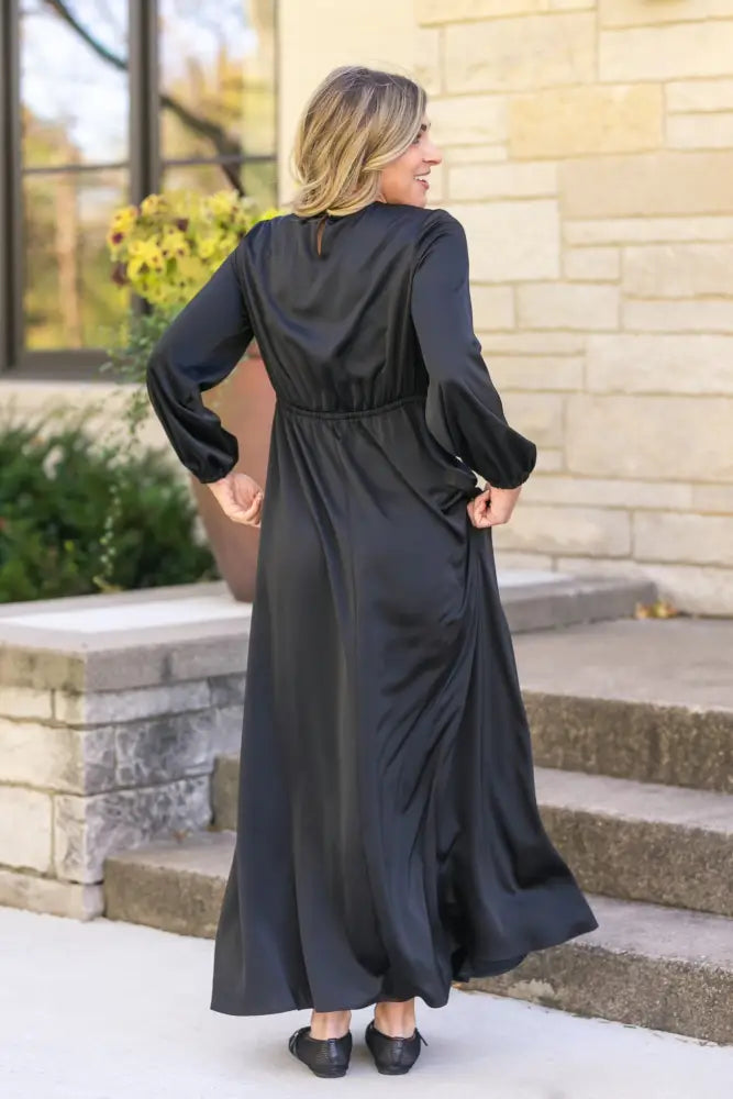 Muriel Satin Maxi Dress - FINAL SALE IC Dresses