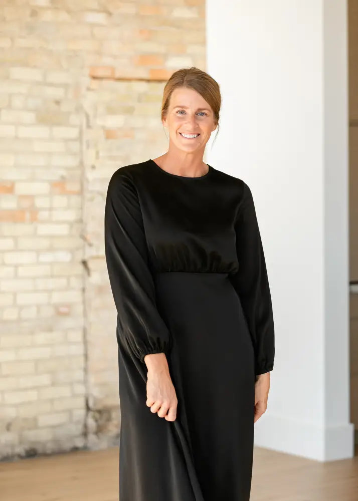 Muriel Satin Maxi Dress - FINAL SALE IC Dresses