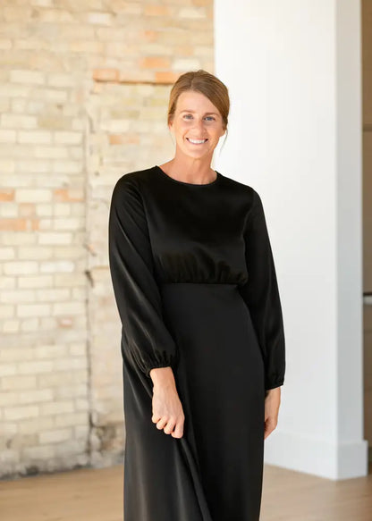 Muriel Satin Maxi Dress - FINAL SALE IC Dresses