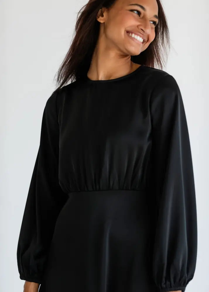 Muriel Satin Maxi Dress - FINAL SALE IC Dresses