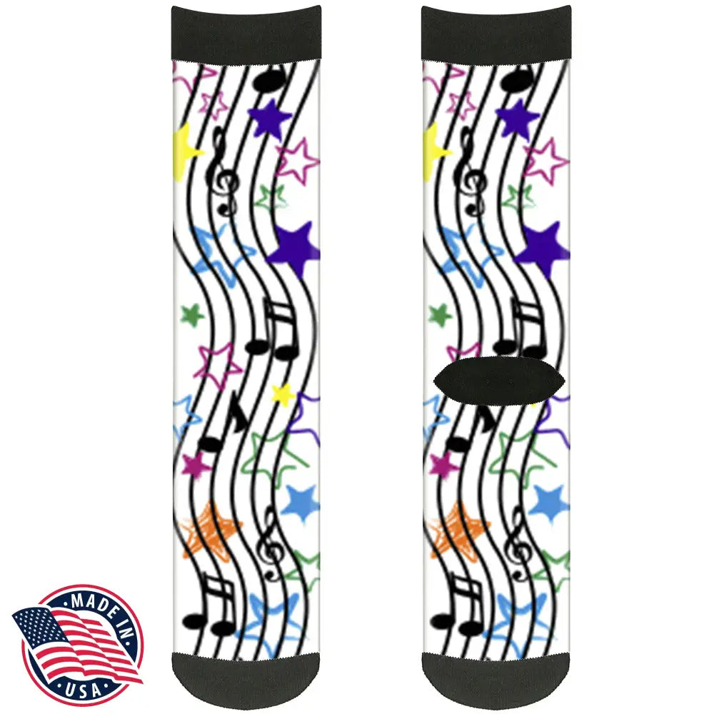 Music Notes - Multi Socks