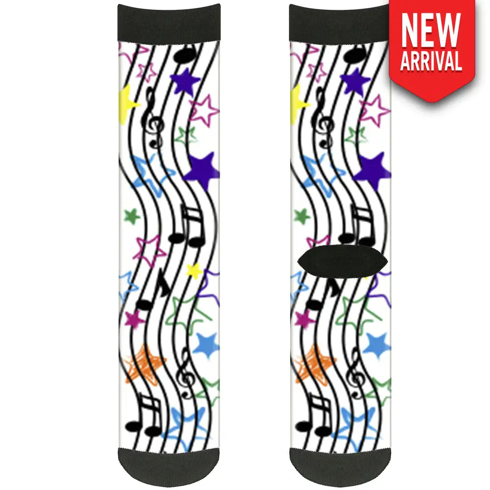 Music Notes - Multi Socks