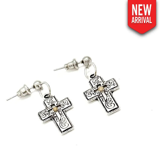 Mustard Seed Cross - Earrings - Earrings