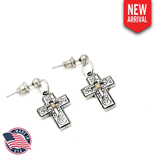 Mustard Seed Cross - Earrings - Earrings