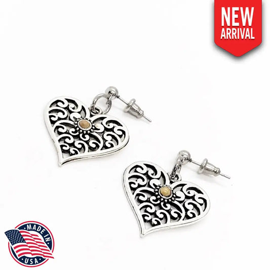 Mustard Seed Heart - Earrings - Earrings