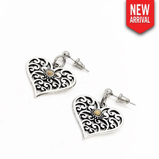 Mustard Seed Heart - Earrings - Earrings