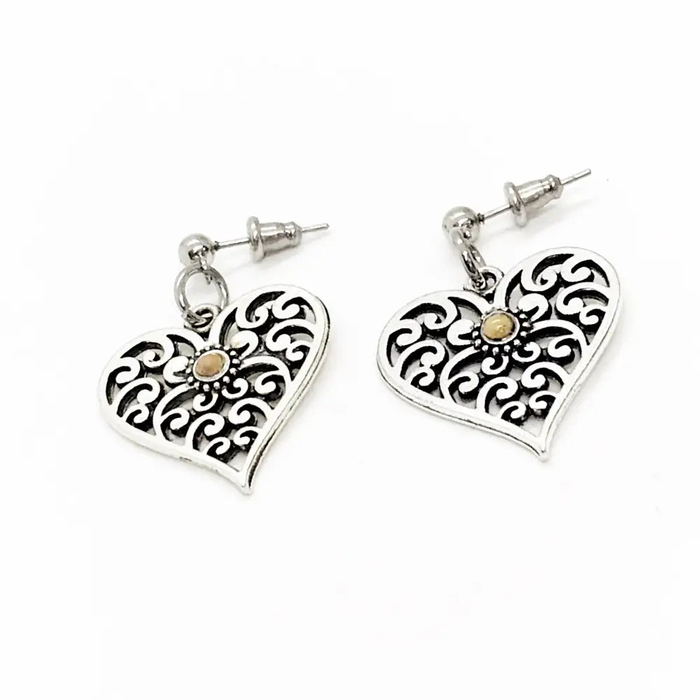 Mustard Seed Heart - Earrings - Earrings