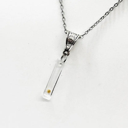 Mustard Seed Faith Necklace Stainless Steel Link Chain Resin Bar Pendant Christian Jewelry Inspired By Matthew 17 20 By