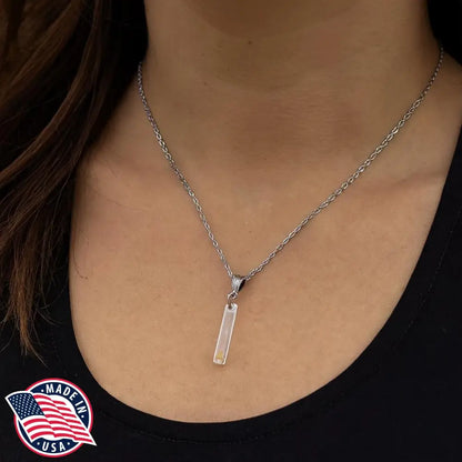 Mustard Seed Faith Necklace Stainless Steel Link Chain Resin Bar Pendant Christian Jewelry Inspired By Matthew 17 20 By