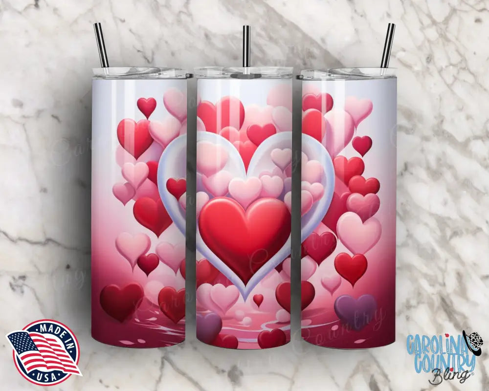 My Heart Beats For You Pink Tumbler