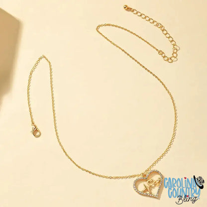 My Heart Beats Gold Necklace