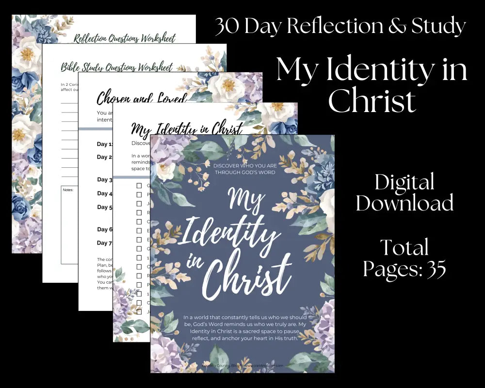 My Identity in Christ - 30 Day Reflection & Study Digital Download