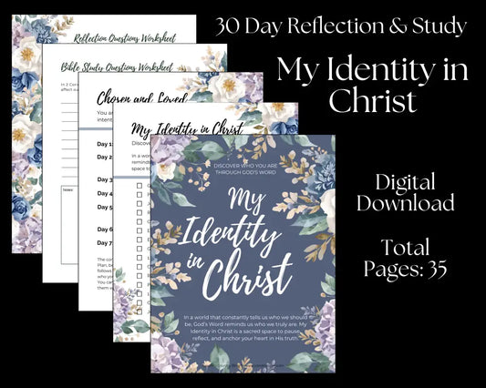 My Identity in Christ - 30 Day Reflection & Study Digital Download
