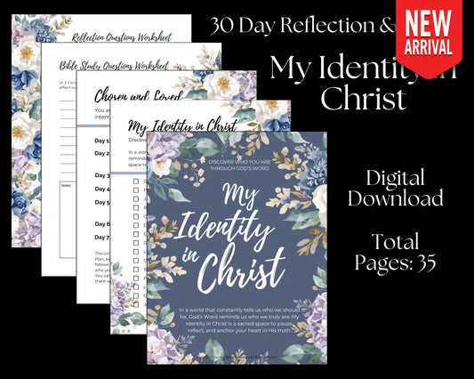 My Identity in Christ - 30 Day Reflection & Study Digital Download