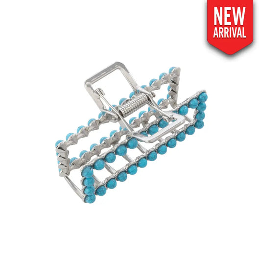 Myra Riverstobe Hair Clip in Sage Blue - Sage Blue - Jewelry