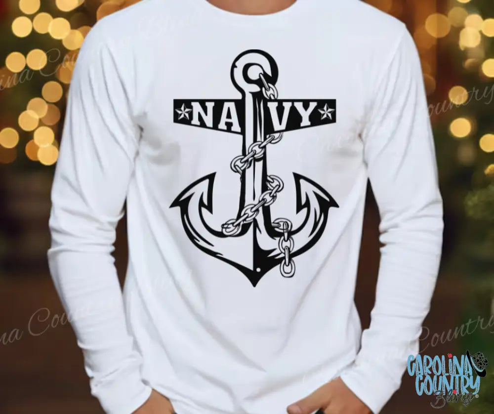 Navy Proud – Multi Small / White Long Sleeve Shirt