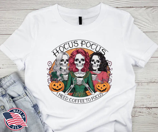 Need Coffee to Focus Multi Small / Short Shirt
