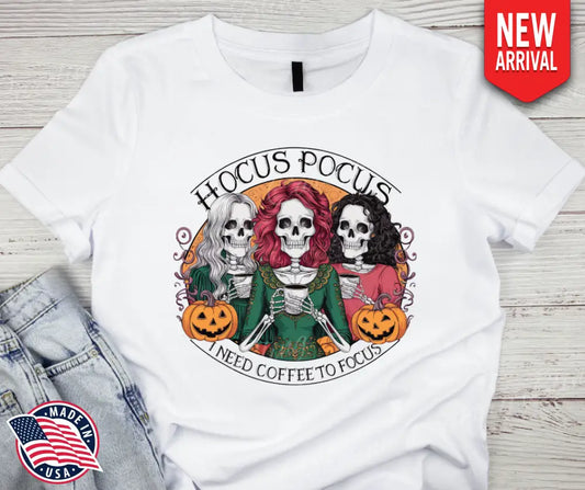 Need Coffee to Focus Multi Small / Short Shirt