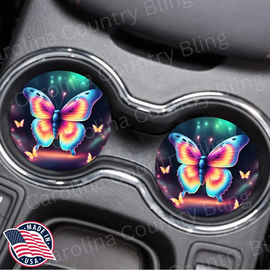 Neon Butterfly Multi Car Coaster