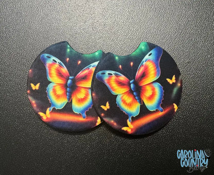 Neon Butterfly Multi Car Coaster