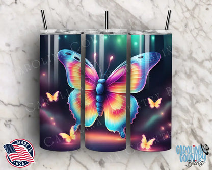 Neon Butterfly Multi Tumbler