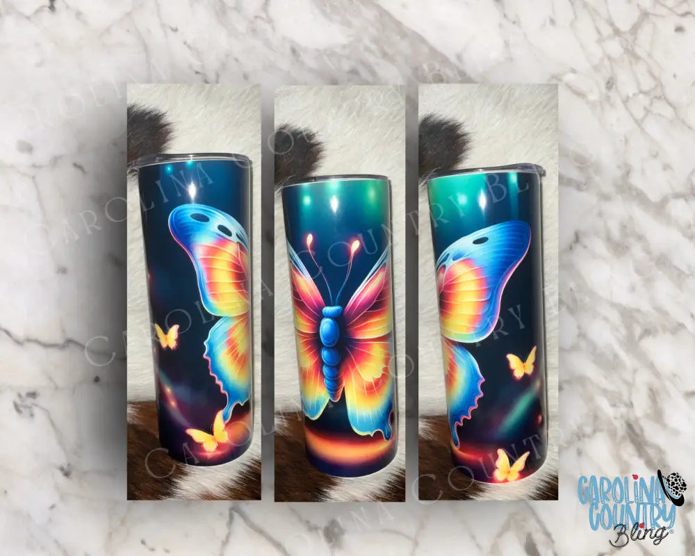 Neon Butterfly Multi Tumbler