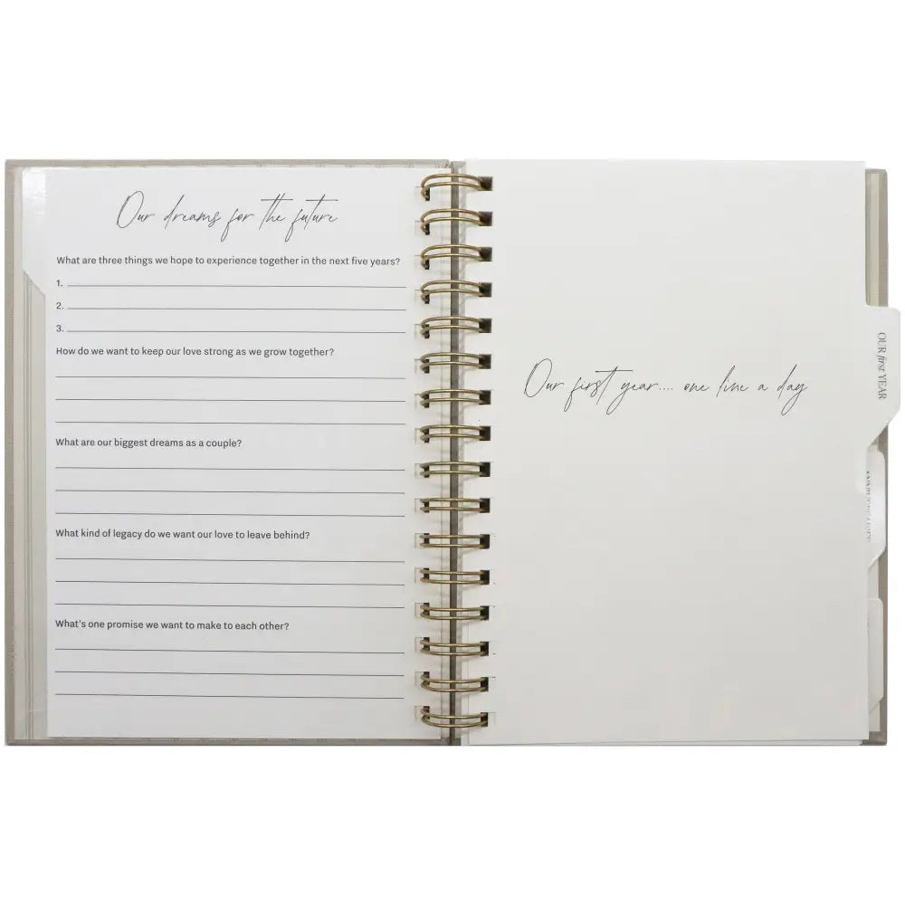 Newlywed One Line A Day Prompted Journal - Prompted Journal