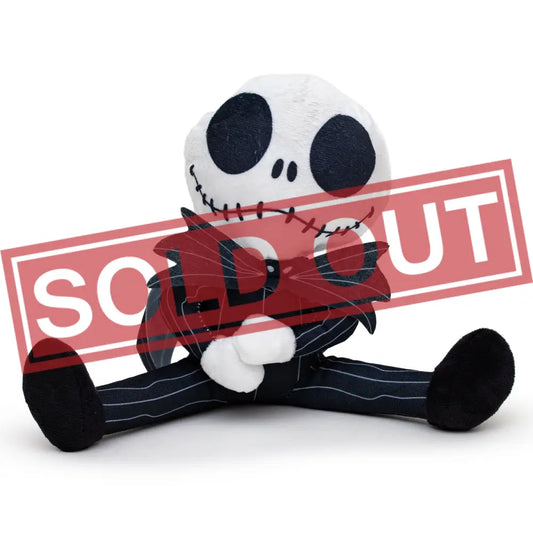 Dog Toy Squeaker Plush - The Nightmare Before Christmas Jack Sitting Pose Dog Toy Squeaky Plush