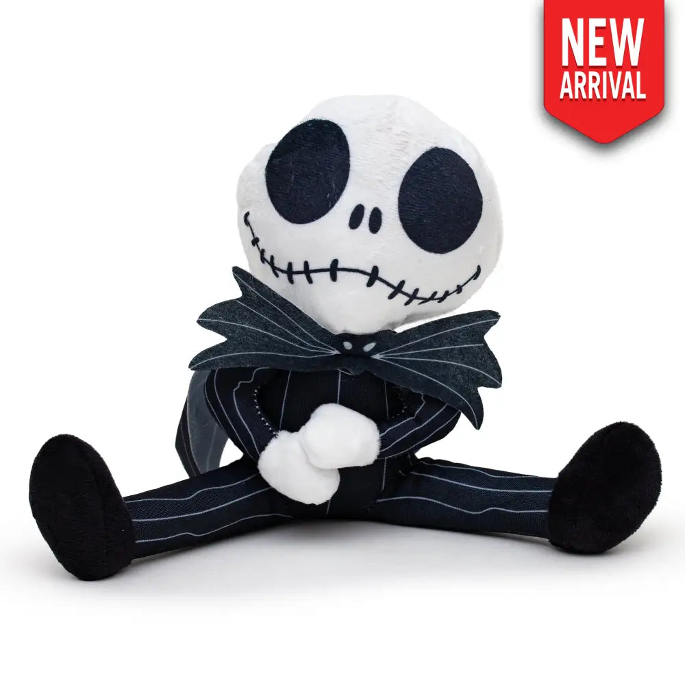 Dog Toy Squeaker Plush - The Nightmare Before Christmas Jack Sitting Pose Dog Toy Squeaky Plush