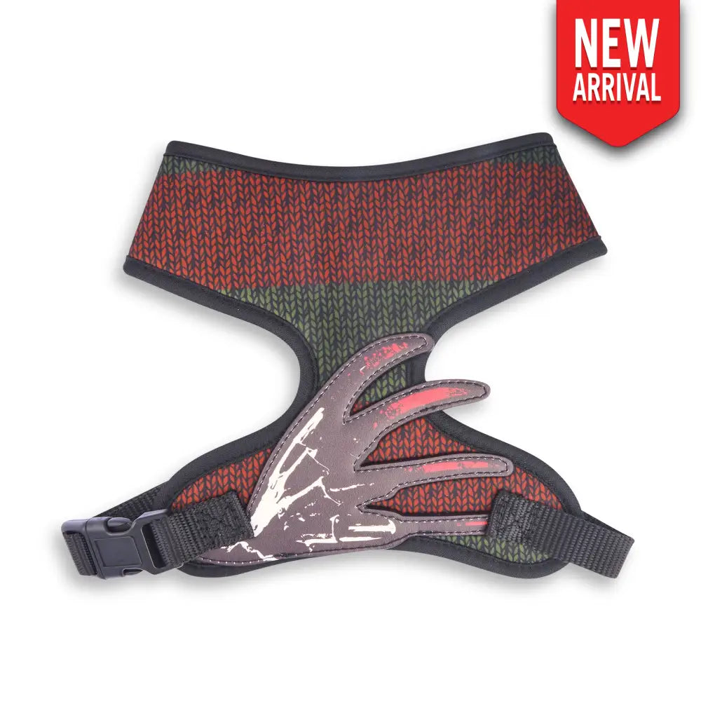 Pet Harness - A Nightmare on Elm Street Freedy Sweater Print with Hand Applique - Pet Harnesses