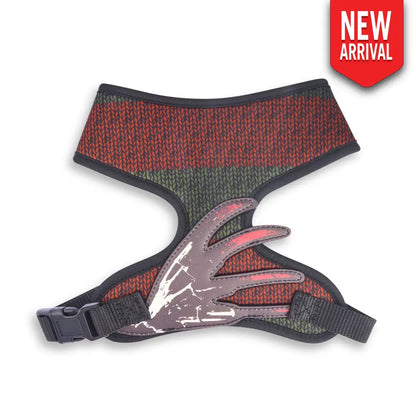 Pet Harness - A Nightmare on Elm Street Freedy Sweater Print with Hand Applique - Pet Harnesses